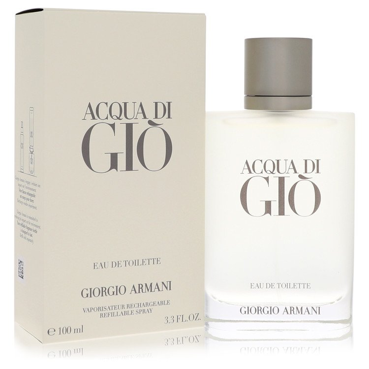 Acqua Di Gio von Giorgio Armani Eau De Toilette Spray nachfüllbar 3,4 oz für Herren