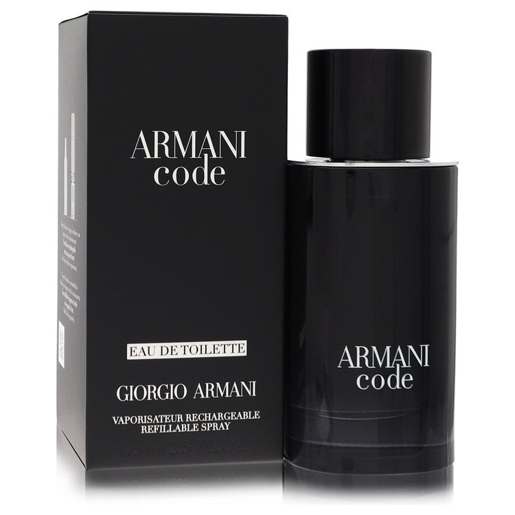 Armani Code von Giorgio Armani Eau De Toilette Spray nachfüllbar 2,5 oz für Herren