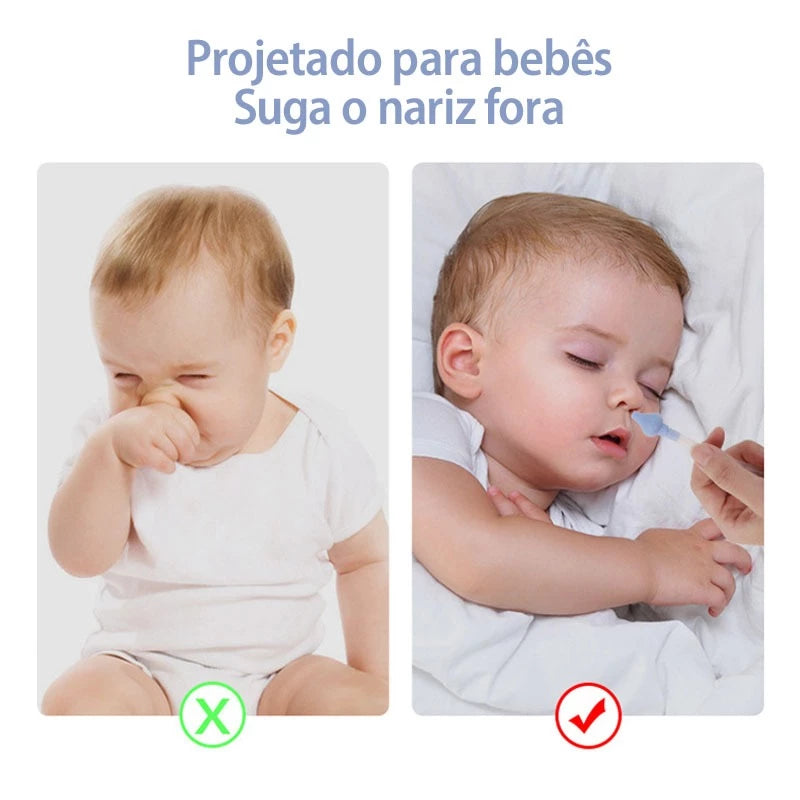 ASPIRADOR NASAL BEBÊ HIGIENE NARIZ SUGADOR DE CATARRO