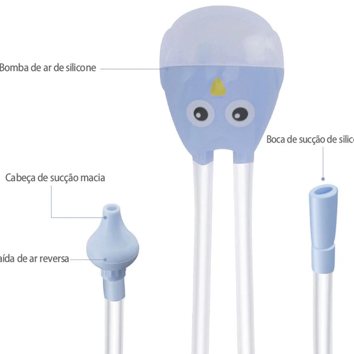 ASPIRADOR NASAL BEBÊ HIGIENE NARIZ SUGADOR DE CATARRO