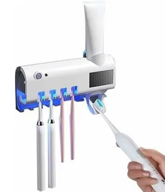 Dispenser Automático Pasta De Dente com Suporte para Escovas de Dente