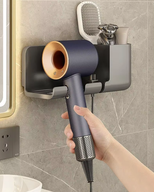Suporte de Parede para Secador de Cabelo, Barbeador e Produtos Sem Perfuração - Strong Fix