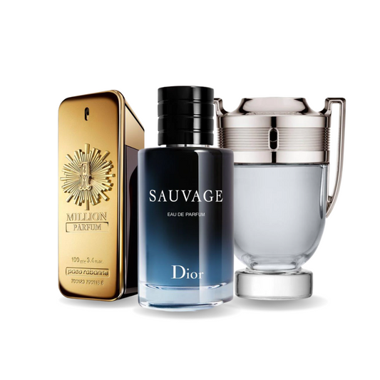 Packung mit 3 Düften: Paco Rabanne ONE MILLION, Dior SAUVAGE, Paco Rabanne INVICTUS (Eau de Parfum)