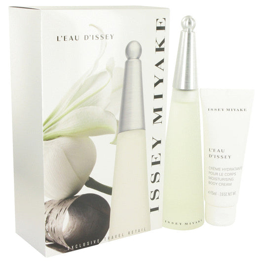 L'EAU D'ISSEY (issey Miyake) von Issey Miyake Geschenkset -- 3,3 oz Eau De Toilette Spray + 2,6 oz Körpercreme für Frauen