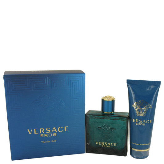 Versace Eros von Versace Geschenkset -- 3,4 oz Eau de Toilette Spray + 3,4 oz Duschgel für Herren