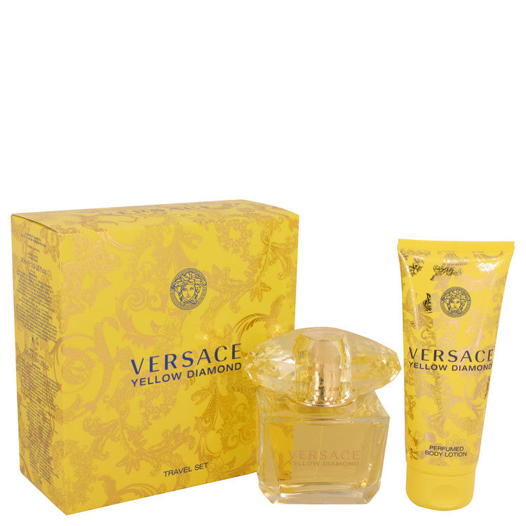 Versace Yellow Diamond von Versace Geschenkset -- 3 oz Eau de Toilette Spray + 3,4 oz Körperlotion für Damen