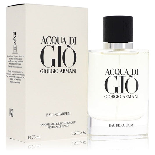 Acqua Di Gio von Giorgio Armani Eau De Parfum Nachfüllbarer Spray 2,5 oz für Herren