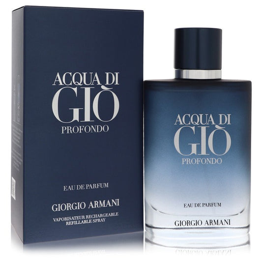 Acqua Di Gio Profondo von Giorgio Armani Eau De Parfum Spray nachfüllbar 3,3 oz für Herren