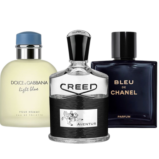 Packung mit 3 Düften: Bleu de Chanel, Creed Aventus, Dolce & Gabbana Light Blue (Eau de Parfum)