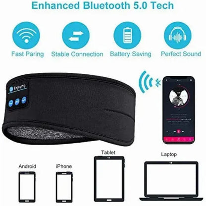 Bandana elástica com fone de ouvido bluetooth