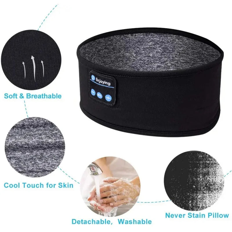 Bandana elástica com fone de ouvido bluetooth