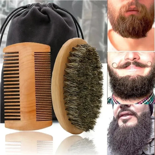 Conjunto De Escova/Pente De Barbear Masculino