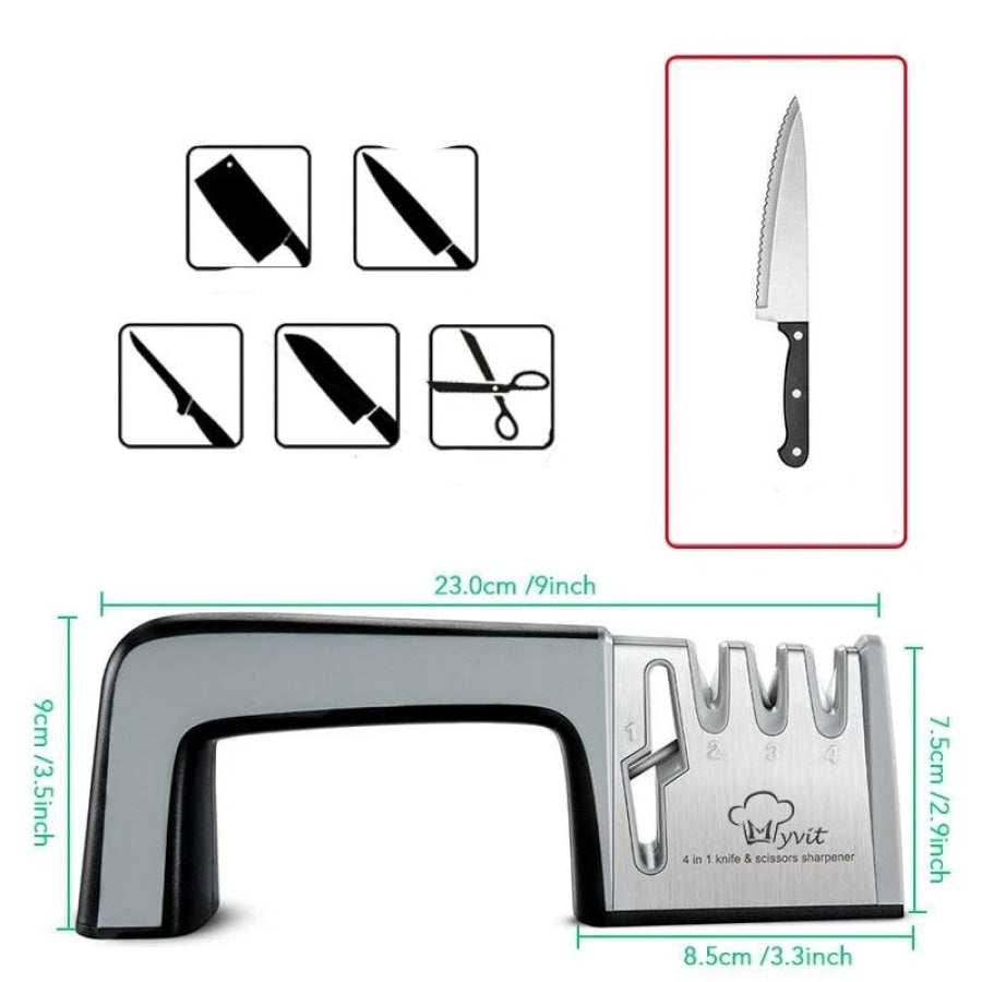 Afiador de Facas Multifuncional para Cozinha - Sharp Master Pro