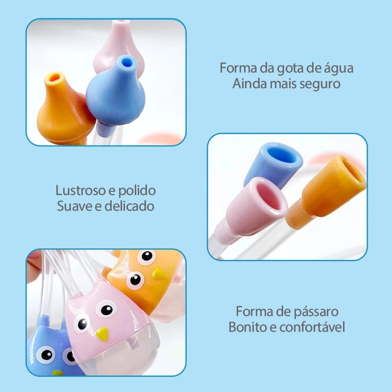 ASPIRADOR NASAL BEBÊ HIGIENE NARIZ SUGADOR DE CATARRO