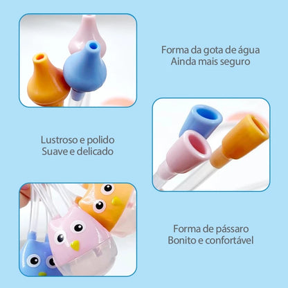 ASPIRADOR NASAL BEBÊ HIGIENE NARIZ SUGADOR DE CATARRO