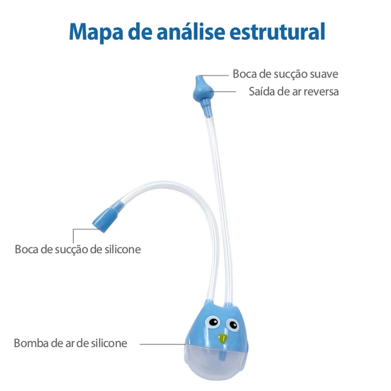 ASPIRADOR NASAL BEBÊ HIGIENE NARIZ SUGADOR DE CATARRO