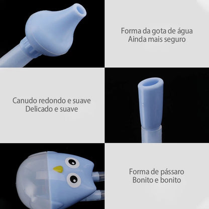 ASPIRADOR NASAL BEBÊ HIGIENE NARIZ SUGADOR DE CATARRO